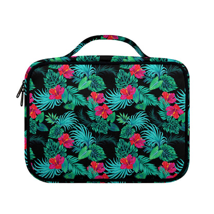 Turquoise Hawaiian Palm Leaves Print Briefcase Bible Bag