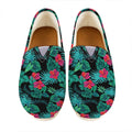 Turquoise Hawaiian Palm Leaves Print Casual Shoes