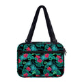 Turquoise Hawaiian Palm Leaves Print Double Strap Bible Bag