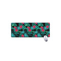 Turquoise Hawaiian Palm Leaves Print Extended Mouse Pad