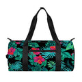 Turquoise Hawaiian Palm Leaves Print Gym Bag
