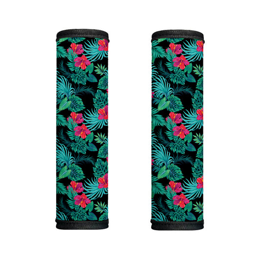 Turquoise Hawaiian Palm Leaves Print Handle Covers