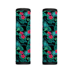 Turquoise Hawaiian Palm Leaves Print Handle Covers