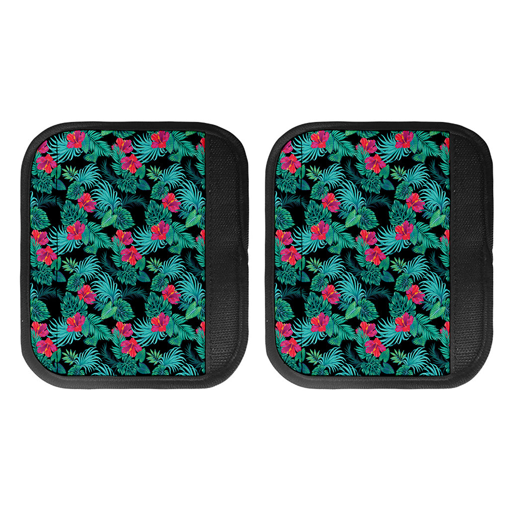 Turquoise Hawaiian Palm Leaves Print Handle Covers