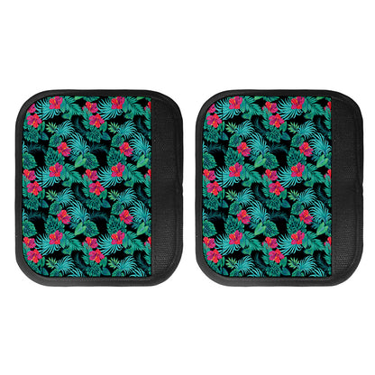 Turquoise Hawaiian Palm Leaves Print Handle Covers