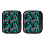 Turquoise Hawaiian Palm Leaves Print Handle Covers