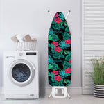 Turquoise Hawaiian Palm Leaves Print Ironing Board Cover