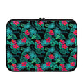Turquoise Hawaiian Palm Leaves Print Laptop Sleeve