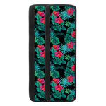 Turquoise Hawaiian Palm Leaves Print Refrigerator Handle Covers