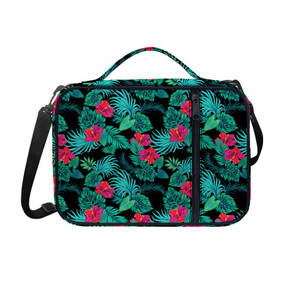 Turquoise Hawaiian Palm Leaves Print Shoulder Strap Bible Bag