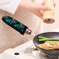 Turquoise Hawaiian Palm Leaves Print Skillet Handle Cover