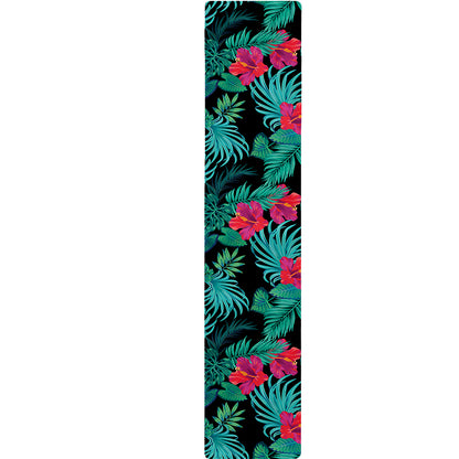 Turquoise Hawaiian Palm Leaves Print Table Runner