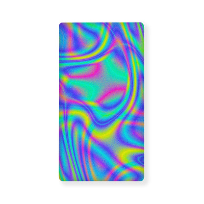 Turquoise Holographic Trippy Print Baby Crib Sheet