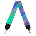 Turquoise Holographic Trippy Print Bag Strap