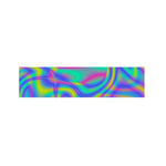 Turquoise Holographic Trippy Print Bed Runner