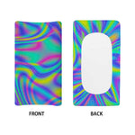 Turquoise Holographic Trippy Print Changing Pad Cover