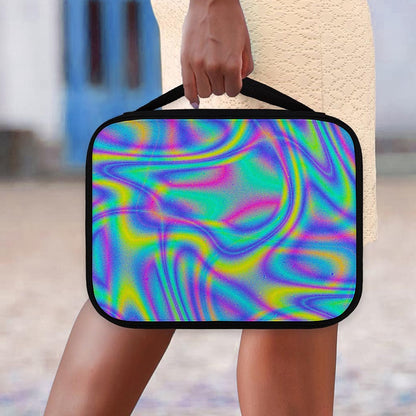 Turquoise Holographic Trippy Print Classic Bible Case