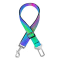 Turquoise Holographic Trippy Print Dog Seat Belt