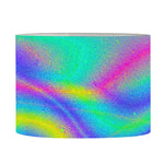Turquoise Holographic Trippy Print Drum Lamp Shade