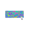 Turquoise Holographic Trippy Print Extended Mouse Pad