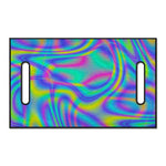 Turquoise Holographic Trippy Print Golf Cart Seat Cover