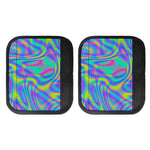 Turquoise Holographic Trippy Print Handle Covers