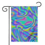 Turquoise Holographic Trippy Print House Flag