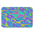 Turquoise Holographic Trippy Print Indoor Door Mat