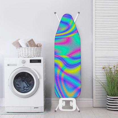 Turquoise Holographic Trippy Print Ironing Board Cover