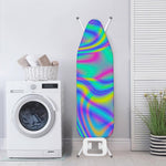 Turquoise Holographic Trippy Print Ironing Board Cover