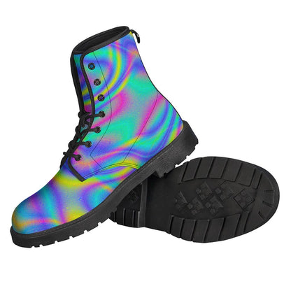 Turquoise Holographic Trippy Print Backpack