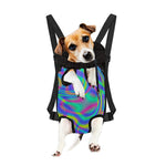 Turquoise Holographic Trippy Print Pet Carrier Backpack