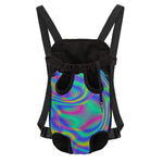 Turquoise Holographic Trippy Print Pet Carrier Backpack
