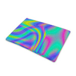 Turquoise Holographic Trippy Print Pet Cooling Mat Cover