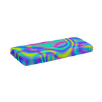 Turquoise Holographic Trippy Print Piano Keyboard Cover