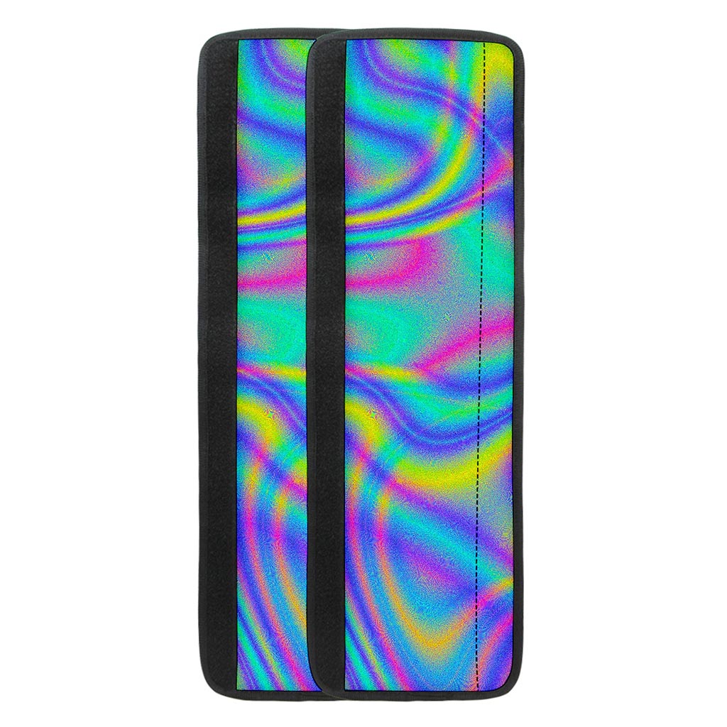 Turquoise Holographic Trippy Print Refrigerator Handle Covers