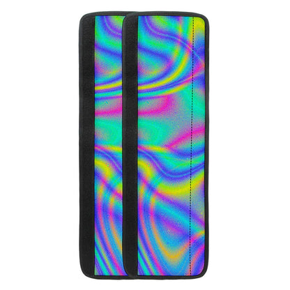 Turquoise Holographic Trippy Print Refrigerator Handle Covers