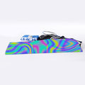 Turquoise Holographic Trippy Print Sports Towel