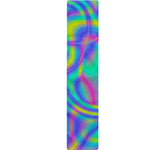 Turquoise Holographic Trippy Print Table Runner