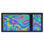 Turquoise Holographic Trippy Print Trifold Wallet