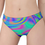 Turquoise Holographic Trippy Print Women's Panties