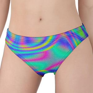 Turquoise Holographic Trippy Print Women's Panties