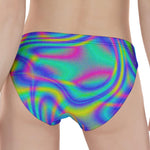 Turquoise Holographic Trippy Print Women's Panties