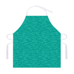 Turquoise Knitted Pattern Print Adjustable Apron