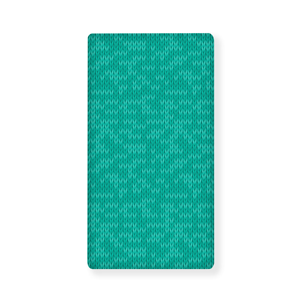 Turquoise Knitted Pattern Print Baby Crib Sheet