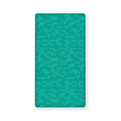 Turquoise Knitted Pattern Print Baby Crib Sheet