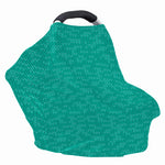 Turquoise Knitted Pattern Print Baby Seat Cover