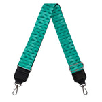 Turquoise Knitted Pattern Print Bag Strap