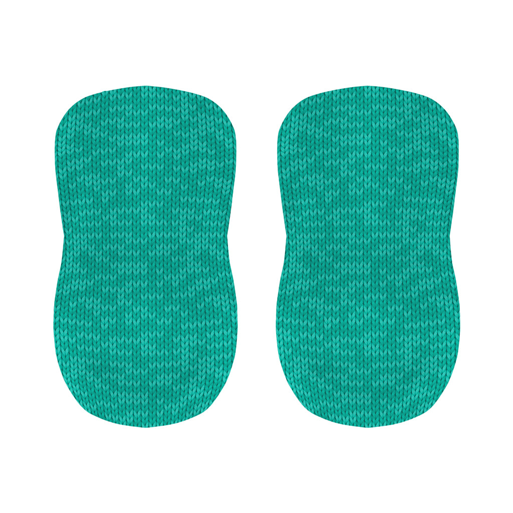 Turquoise Knitted Pattern Print Bar Stool Covers