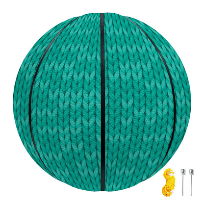 Turquoise Knitted Pattern Print Basketball